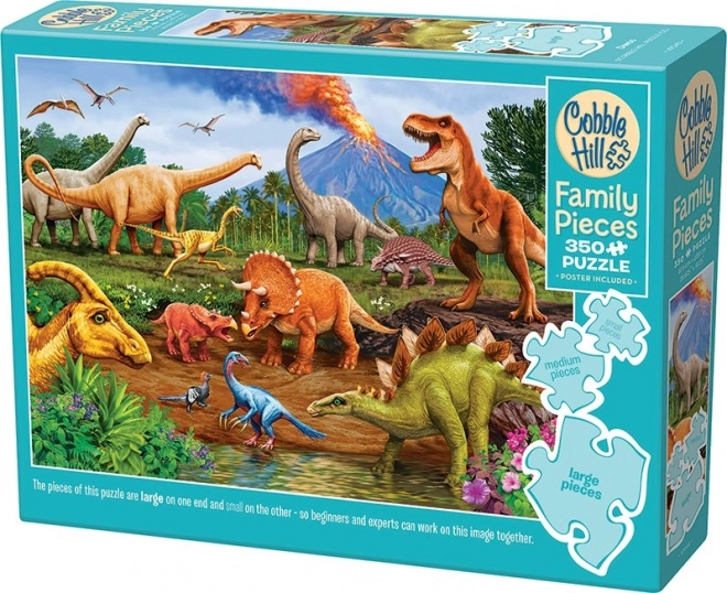 Családi puzzle Dinoszauruszok 350 darabos