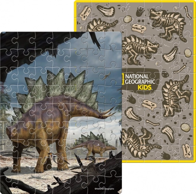 CubicFun National Geographic: Stegosaurus kétoldalas puzzle, 63 darabos tojásban