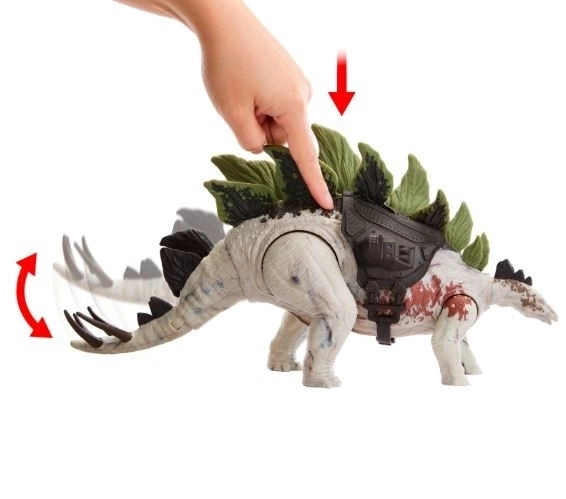 Jurassic World stegosaurus figura óriás nyomkövető