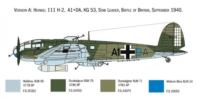 Heinkel He 111H Battle of Britain 80. évforduló műanyag repülőgép modell