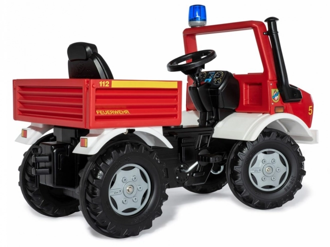 Gyermek tűzoltóautó Mercedes Unimog pedálos