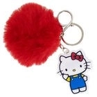 Hello Kitty kulcstartó szőrös bojtokkal