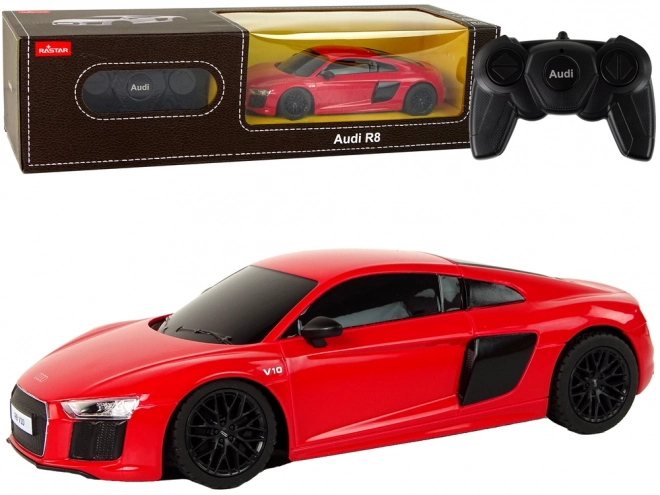 Rádióvezérelt Audi R8 Rastar Piros 1:24