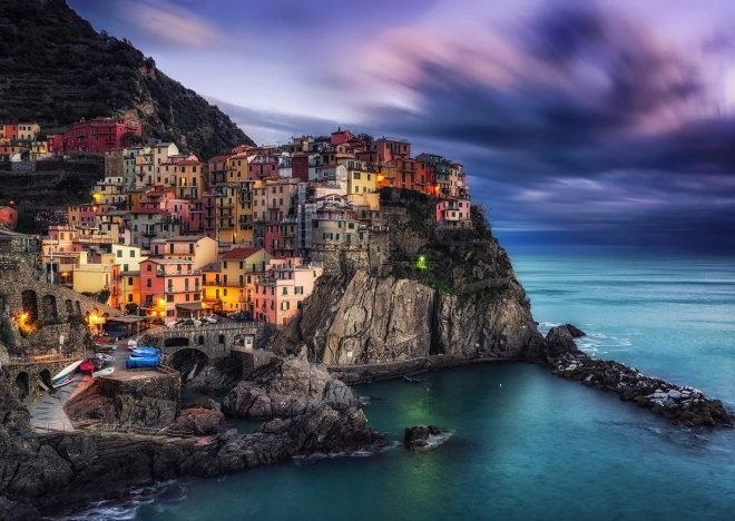 Puzzle - Manarola alkonyatkor, Cinque Terre, Olaszország