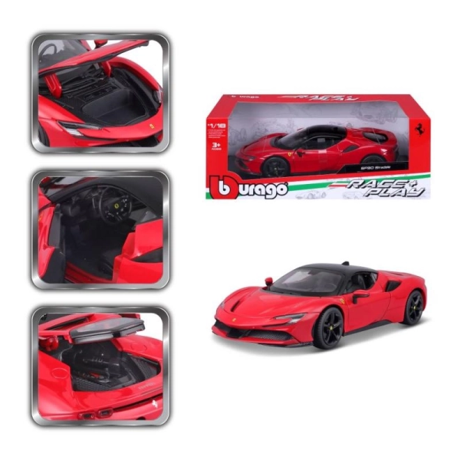 Bburago Ferrari SF90 Stradale piros