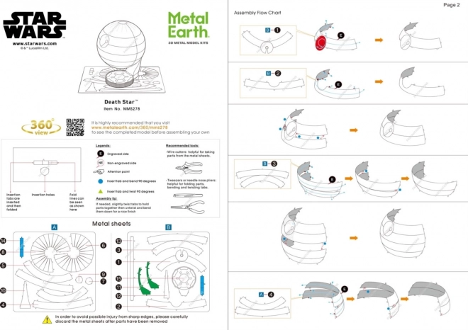 Metal Earth 3D puzzle Star Wars Halálcsillag