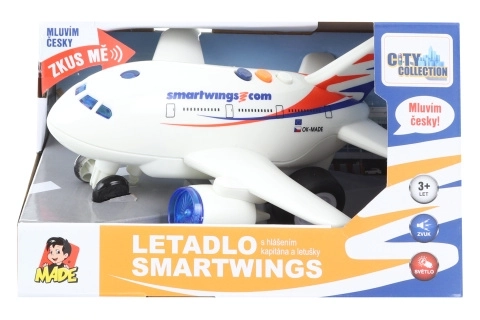 Smartwings repülőgép kapitányi jelentéssel és stewardess hanggal 20 cm