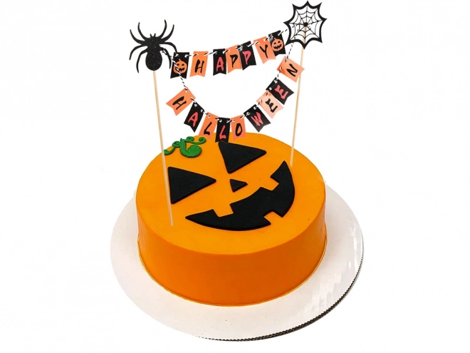 halloween torta dekoráció topper girland papírból