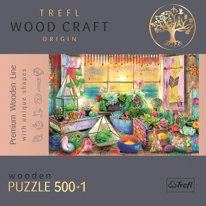 Trefl wood craft origin strandház puzzle 501 darab