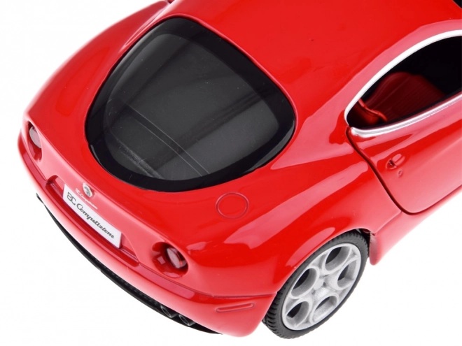 Fém autómodell Alfa Romeo 8C Competizione 1:32 méretarányban világítással