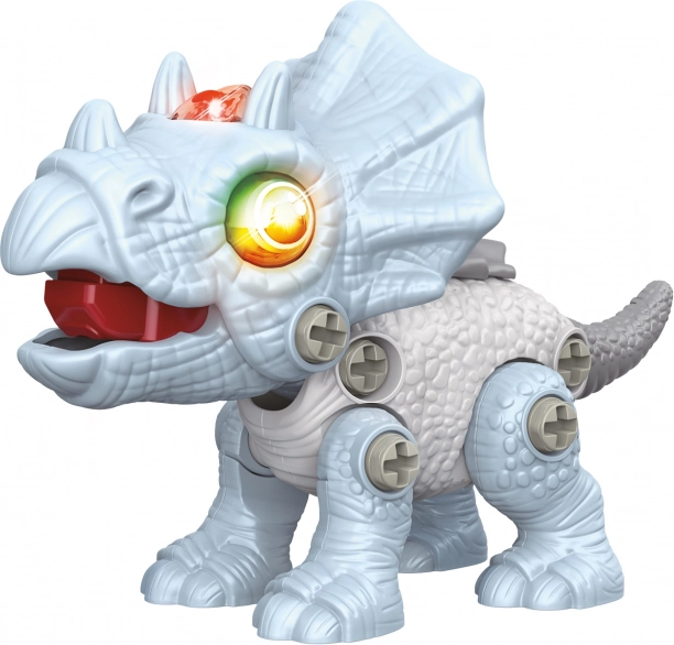 Dino csavarozható triceratops effektekkel 13 cm