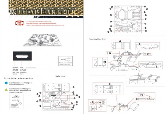 fém föld 3D puzzle Ford Mustang 1965