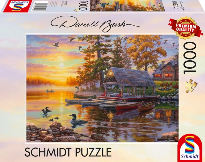 Schmidt puzzle csónakház kenuval 1000 darabos