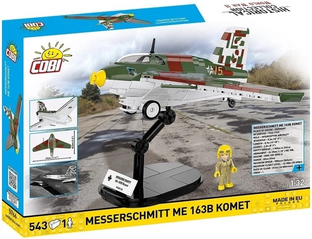 COBI Messerschmitt Me 163B Komet repülőgép-építőkészlet (543 elem)