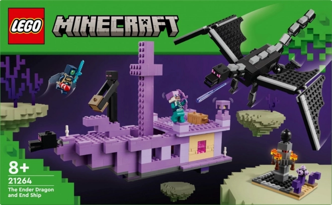 Lego Minecraft végsárkány és hajó készlet