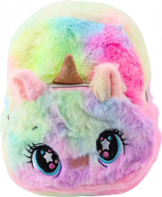 Gyerek plüss hátizsák Egyszarvú Szivárvány 20 cm 3L