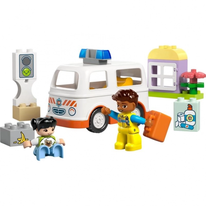 Lego Duplo város mentőautó sofőrrel