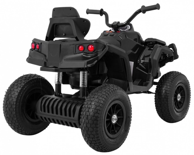 Gyermek négykerekű ATV Air akkumulációs quad Fekete + felfújható kerekek + MP3 rádió + lassú indítás