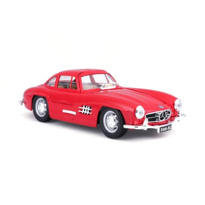 Bburago Mercedes Benz 300SL modellautó 1:24 méretarányban piros