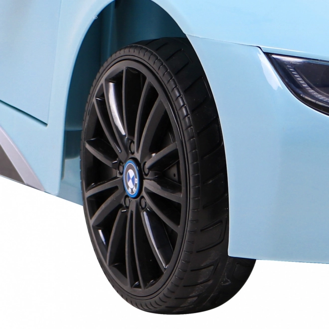 BMW I8 Lift Akkumulátor Autó Kék + távirányítás + lassú indítás + 3 pontos övek + MP3 USB + LED dióda