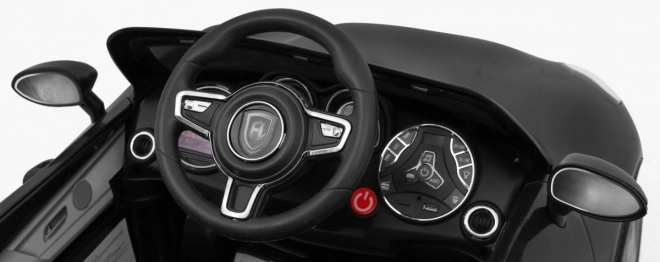 Turbo-S akkumulátoros autó gyerekeknek fekete + távirányító + lassú indítás + EVA kerekek + MP3 rádió