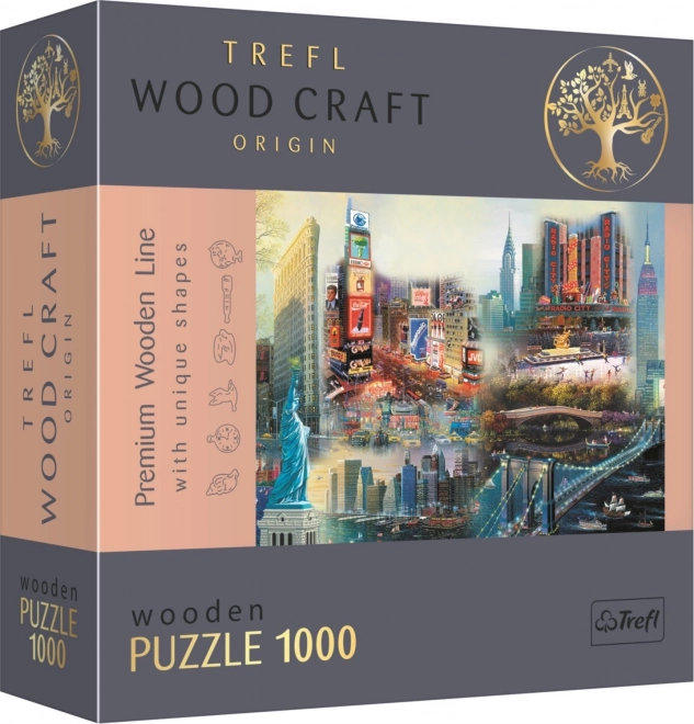 Trefl fa puzzle New York kollázs, 1000 darabos