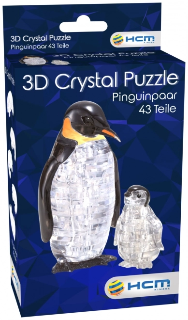 3D kristály puzzle pingvinek