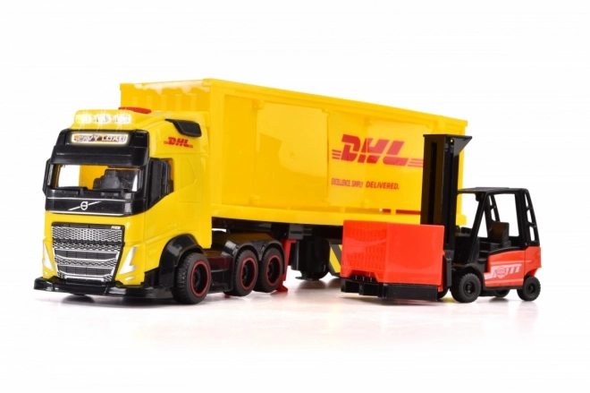 Pótkocsis teherautó dhl 35 cm Dickie Toys