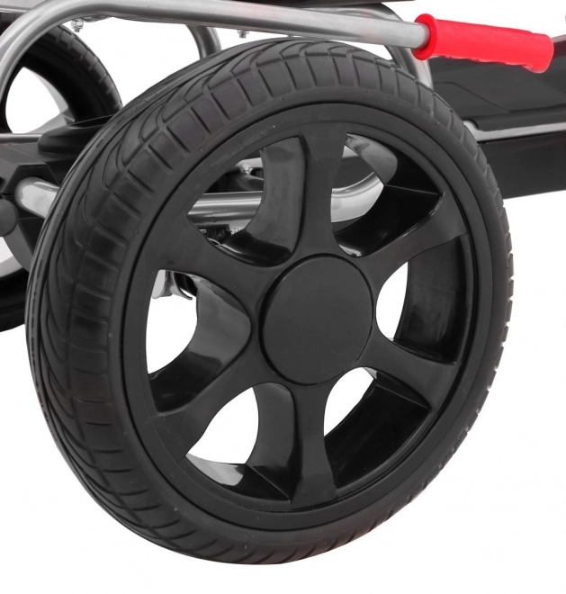 Grand Ride pedálos gokart gyerekeknek 3+ Piros + EVA kerekek + Állítható ülés + Kézifék