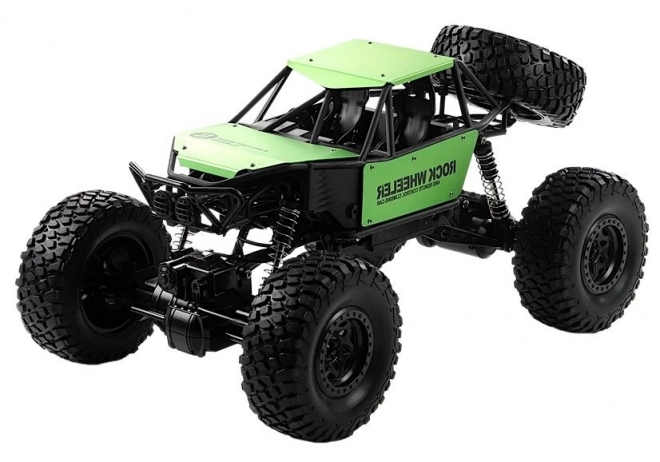 Zöld távirányítós monster truck rugókon