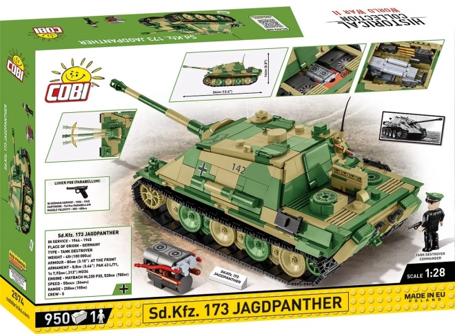 II. világháborús Jagdpanther makett COBI készlet