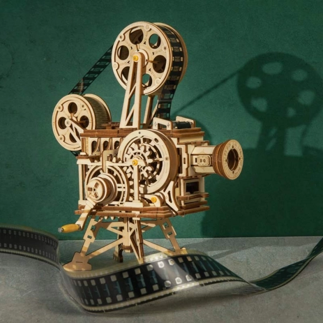 Rokr 3D fa puzzle mechanikus film vetítő 183 darab