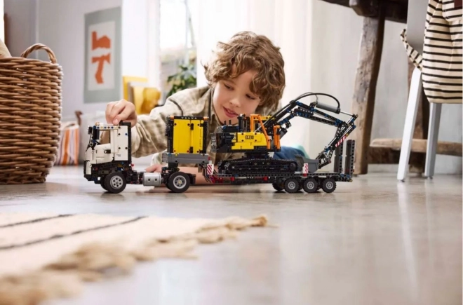 Volvo FMX teherautó és EC230 elektromos kotrógép LEGO Technic készlet