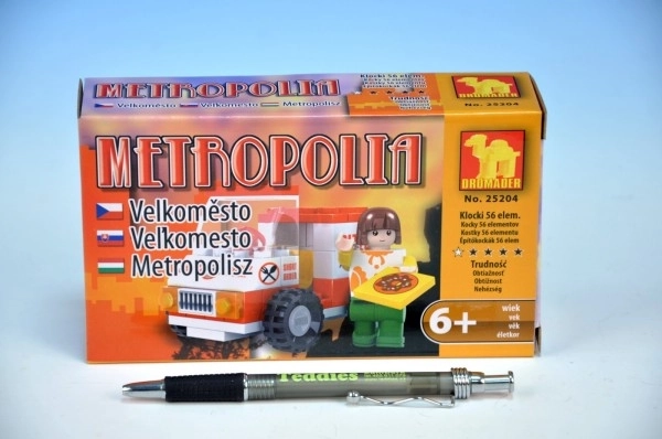Dromader Autó Pizza Építőkészlet 25204 56 darab a dobozban 16,5x9,5x4,5cm