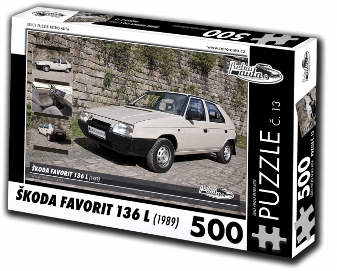 Retro autók puzzle: Škoda Favorit 136 L (1989) 500 darabos