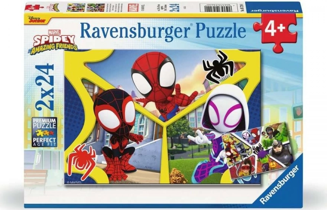 Ravensburger Spidey puzzle 2x24 darabos