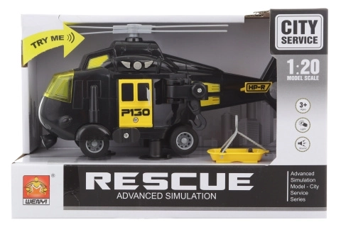Fekete helikopter elemmel