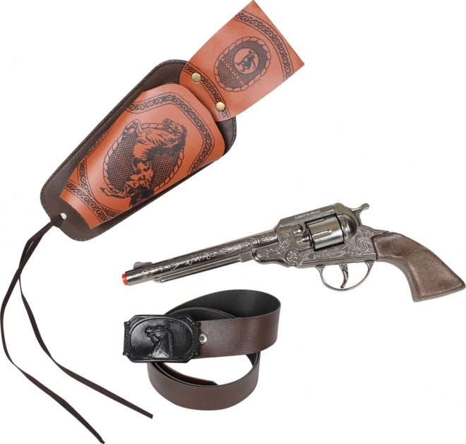 Fém Cowboy Revolver Kabúrral