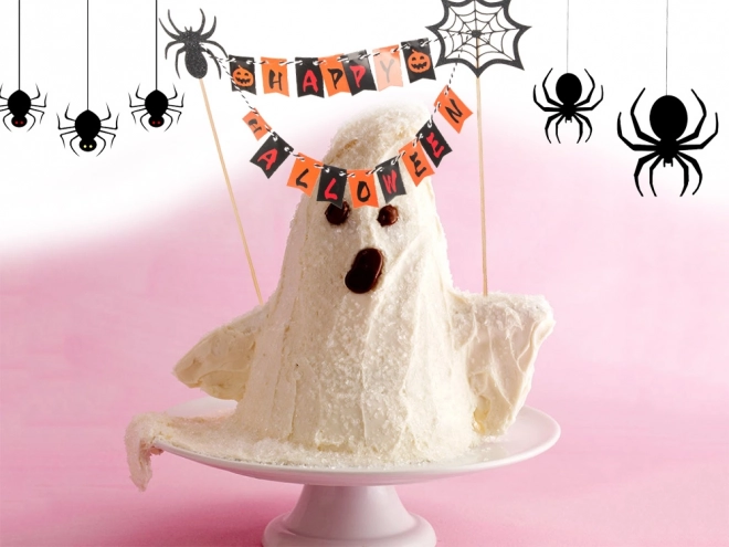 halloween torta dekoráció topper girland papírból