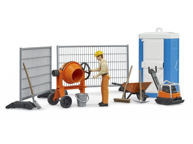 10,7 cm-es építőmunkás figura
