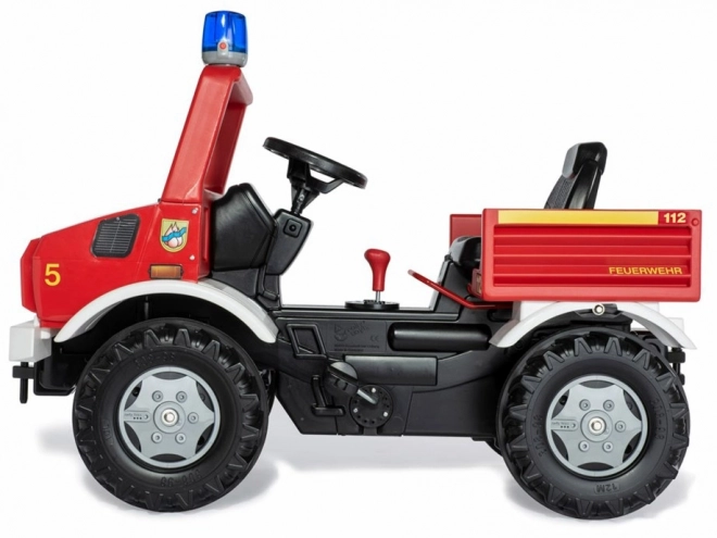 Gyermek tűzoltóautó Mercedes Unimog pedálos