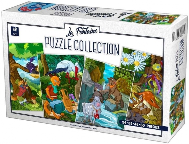 D-toys La Fontaine meséi 4 az 1-ben puzzle