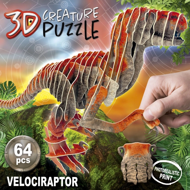 Educa 3D Velociraptor puzzle 64 darabos