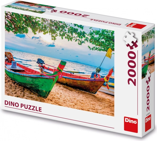 Rajzfilmes halászhajók 2000 darabos puzzle