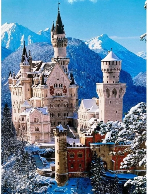 Gyémántfestés Neuschwanstein kastély télen