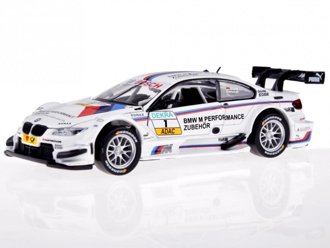 Fém BMW M3 DTM sportmodell 1:32 méretarányban hang- és fényhatásokkal