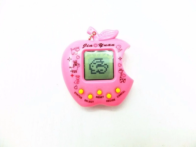 Elektronikus kisállat játék Tamagotchi alma formában - rózsaszín