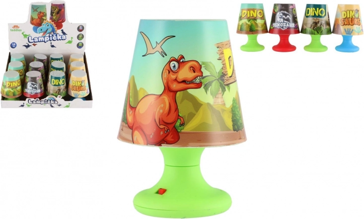 Mini gyerek lámpácska dinoszaurusz mintával, elemes