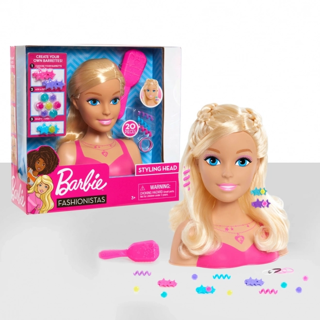 Barbie szőke frizurakészítő fej