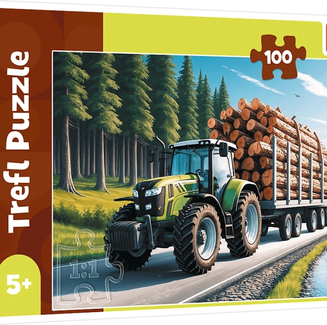 Puzzle Erdei traktor 100 darab